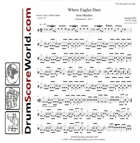 Iron Maiden – Where Eagles Dare + Play-Along Track 